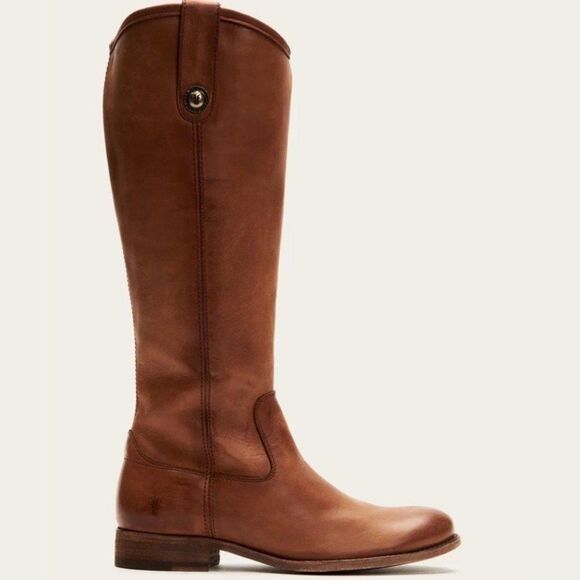 Frye Shoes - Frye Melissa Inside Zip Cognac Leather Tall Riding Boot 6 Equestrian Knee High